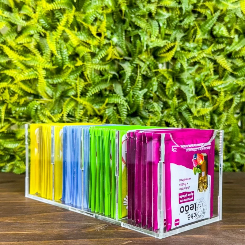 Porta Sachê de Chá com 4 Divisórias | Della Casa