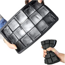 Kit 2 Formas de Gelo Silicone | Com Tampa Flexível - Della Casa