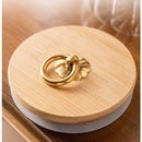 Kit Pote de Vidro com Tampa de Bambu