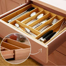 Porta-Talheres de Bambu Extensível