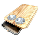 Tábua de Churrasco | Madeira Premium com Potes - Della Casa